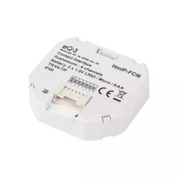Jungiklio sąsaja Homematic IP HmIP-FCI6, balta, mygtukinis valdymas, baterija (AAA), IP20, 48,5×15×53 mm