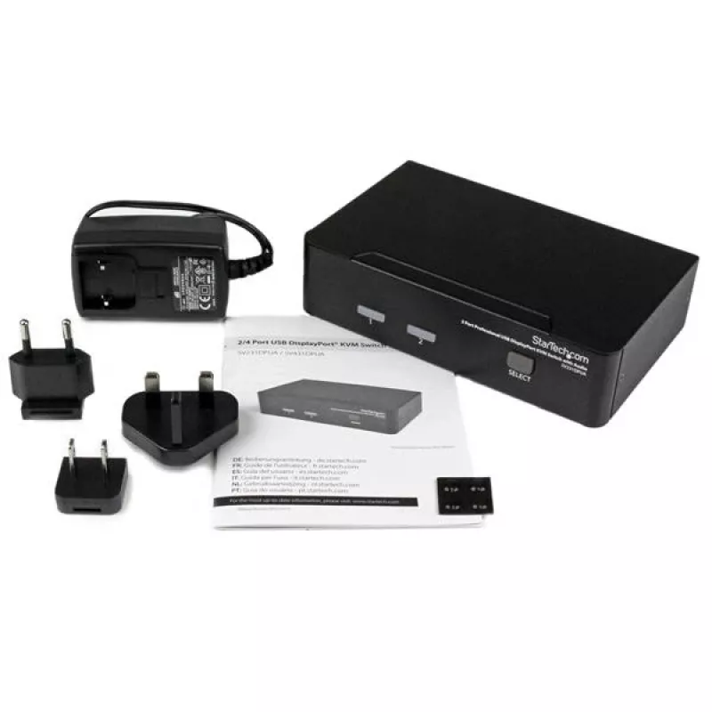 StarTech.com SV231DPUA 2 prievadų profesionalus USB DisplayPort KVM jungiklis su garsu