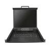 „StarTech.com“ 8 prievadų stovo KVM konsolė su 6 pėdų kabeliais – integruotas KVM jungiklis su 19 colių LCD monitoriumi – pilnai įrengtas 1U LCD KVM stalčius – OSD KVM – patvarus 50 000 MTBF – USB + VGA palaikymas