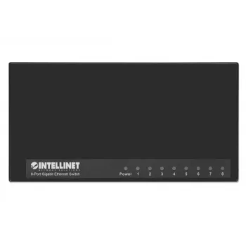 Intellinet 8 prievadų Gigabit Ethernet komutatorius, stalinis, plastikinis, IEEE 802.3az (Energy Efficient Ethernet), juodas