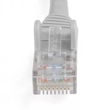 StarTech.com 15m CAT6 Ethernet kabelis LSZH – 10 Gigabit 250MHz 100W PoE RJ45 10GbE UTP tinklo laidas su apsauga nuo užkabinimo ir įtempimo mažinimu, pilka, CAT 6, ETL patvirtintas, 24AWG