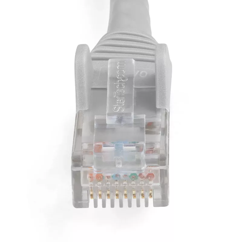 StarTech.com 15m CAT6 Ethernet kabelis LSZH – 10 Gigabit 250MHz 100W PoE RJ45 10GbE UTP tinklo laidas su apsauga nuo užkabinimo ir įtempimo mažinimu, pilka, CAT 6, ETL patvirtintas, 24AWG