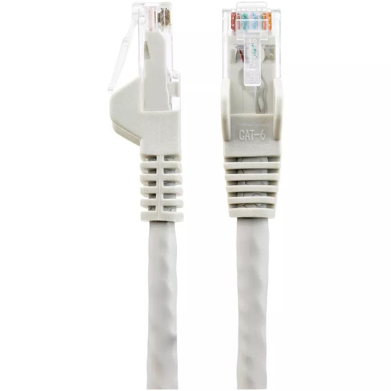 StarTech.com 15m CAT6 Ethernet kabelis LSZH – 10 Gigabit 250MHz 100W PoE RJ45 10GbE UTP tinklo laidas su apsauga nuo užkabinimo ir įtempimo mažinimu, pilka, CAT 6, ETL patvirtintas, 24AWG