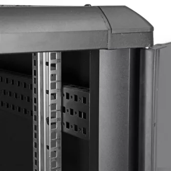 StarTech.com 4-Post 22U Server Rack Cabinet, užrakinama 19 colių duomenų spinta kompiuteriams / AV / IT įrangai, biuro / namų tinklo stovas su ratukais ir reguliuojamais montavimo bėgeliais