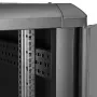 StarTech.com 4-Post 22U Server Rack Cabinet, užrakinama 19 colių duomenų spinta kompiuteriams / AV / IT įrangai, biuro / namų tinklo stovas su ratukais ir reguliuojamais montavimo bėgeliais