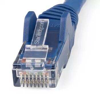 StarTech.com CAT6 Ethernet kabelis 50cm LSZH - 10 Gigabit 250MHz 100W PoE RJ45 10GbE UTP tinklo laidas su apsauga nuo užkliuvimo ir įtempimo mažinimu, mėlynas, CAT 6, ETL patvirtintas, 24AWG