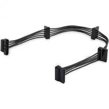 StarTech.com 4x SATA maitinimo šakotuvas, SATA 15 kontaktų, 4 x SATA, 0.4 m, Kištukas, Lizdas, Juoda