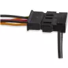 StarTech.com 4x SATA maitinimo šakotuvas, SATA 15 kontaktų, 4 x SATA, 0.4 m, Kištukas, Lizdas, Juoda