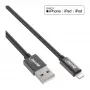 InLine Lightning USB kabelis, iPad, iPhone, iPod, juodas/alu, 1 m, MFi sertifikuotas