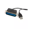 StarTech.com ICUSB1284 USB – lygiagretusis spausdintuvo adapterio kabelis, 1,8 m (6 ft), Centronics / IEEE 1284, USB 2.0, kištukas–kištukas