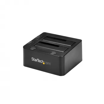 StarTech.com SDOCK2U33 Dviejų lizdų USB 3.0 į SATA kietųjų diskų dokavimo stotelė, išorinis 2,5/3,5 colio SATA I/II/III SSD/HDD dokas, karšto keitimo lizdai, viršutinis įdėjimas