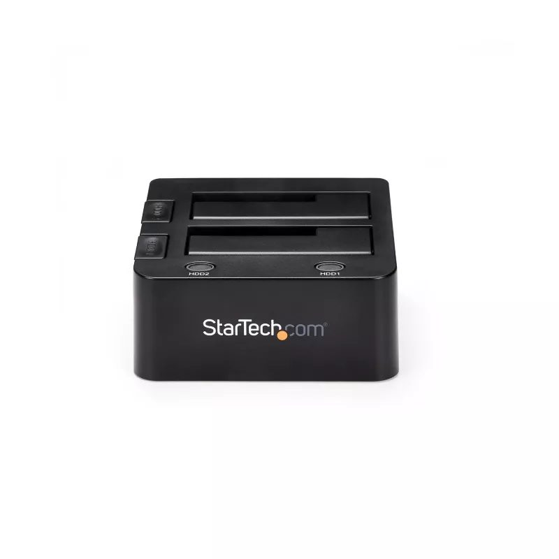 StarTech.com SDOCK2U33 Dviejų lizdų USB 3.0 į SATA kietųjų diskų dokavimo stotelė, išorinis 2,5/3,5 colio SATA I/II/III SSD/HDD dokas, karšto keitimo lizdai, viršutinis įdėjimas