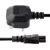 StarTech.com PXTNB3SUK2M 2 m maitinimo laidas, BS 1363 – C5 (dobilinis lapas), 2,5 A, 250 V, 18 AWG