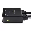 StarTech.com 2 prievadų USB-C laidas KVM jungiklis, 4K 60Hz DisplayPort išvestis, kompaktiškas KVM su integruotais 1,2 m USB-C / garso laidais, maitinamas iš USB, nuotolinis mygtukas / klavišų kombinacijos perjungimas