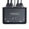 StarTech.com 2 prievadų USB-C laidas KVM jungiklis, 4K 60Hz DisplayPort išvestis, kompaktiškas KVM su integruotais 1,2 m USB-C / garso laidais, maitinamas iš USB, nuotolinis mygtukas / klavišų kombinacijos perjungimas
