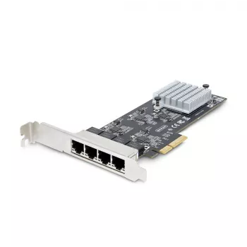 StarTech.com 4 prievadų 2,5 Gb/s NBASE-T PCIe tinklo plokštė, Intel I225-V, keturių prievadų kompiuterio tinklo plokštė, kelių gigabitų NIC, PCI Express serverio LAN plokštė, darbalaukio Ethernet sąsaja