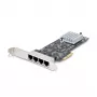 StarTech.com 4 prievadų 2,5 Gb/s NBASE-T PCIe tinklo plokštė, Intel I225-V, keturių prievadų kompiuterio tinklo plokštė, kelių gigabitų NIC, PCI Express serverio LAN plokštė, darbalaukio Ethernet sąsaja