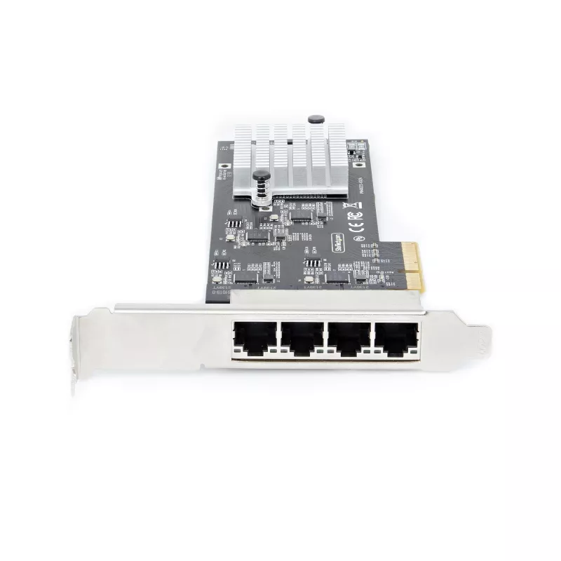 StarTech.com 4 prievadų 2,5 Gb/s NBASE-T PCIe tinklo plokštė, Intel I225-V, keturių prievadų kompiuterio tinklo plokštė, kelių gigabitų NIC, PCI Express serverio LAN plokštė, darbalaukio Ethernet sąsaja