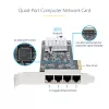 StarTech.com 4 prievadų 2,5 Gb/s NBASE-T PCIe tinklo plokštė, Intel I225-V, keturių prievadų kompiuterio tinklo plokštė, kelių gigabitų NIC, PCI Express serverio LAN plokštė, darbalaukio Ethernet sąsaja