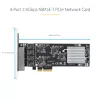 StarTech.com 4 prievadų 2,5 Gb/s NBASE-T PCIe tinklo plokštė, Intel I225-V, keturių prievadų kompiuterio tinklo plokštė, kelių gigabitų NIC, PCI Express serverio LAN plokštė, darbalaukio Ethernet sąsaja