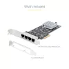 StarTech.com 4 prievadų 2,5 Gb/s NBASE-T PCIe tinklo plokštė, Intel I225-V, keturių prievadų kompiuterio tinklo plokštė, kelių gigabitų NIC, PCI Express serverio LAN plokštė, darbalaukio Ethernet sąsaja