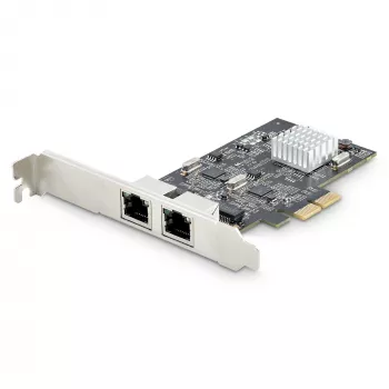 StarTech.com 2 prievadų 2,5 Gbps NBASE-T PCIe tinklo plokštė su Intel I225-V, dviejų prievadų kompiuterio tinklo plokštė, kelių gigabitų NIC, PCI Express serverio LAN plokštė, darbalaukio Ethernet sąsaja