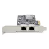 StarTech.com 2 prievadų 2,5 Gbps NBASE-T PCIe tinklo plokštė su Intel I225-V, dviejų prievadų kompiuterio tinklo plokštė, kelių gigabitų NIC, PCI Express serverio LAN plokštė, darbalaukio Ethernet sąsaja