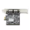 StarTech.com 2 prievadų 2,5 Gbps NBASE-T PCIe tinklo plokštė su Intel I225-V, dviejų prievadų kompiuterio tinklo plokštė, kelių gigabitų NIC, PCI Express serverio LAN plokštė, darbalaukio Ethernet sąsaja