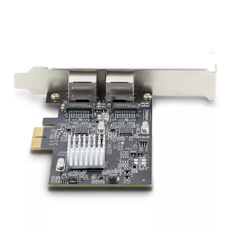 StarTech.com 2 prievadų 2,5 Gbps NBASE-T PCIe tinklo plokštė su Intel I225-V, dviejų prievadų kompiuterio tinklo plokštė, kelių gigabitų NIC, PCI Express serverio LAN plokštė, darbalaukio Ethernet sąsaja