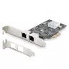 StarTech.com 2 prievadų 2,5 Gbps NBASE-T PCIe tinklo plokštė su Intel I225-V, dviejų prievadų kompiuterio tinklo plokštė, kelių gigabitų NIC, PCI Express serverio LAN plokštė, darbalaukio Ethernet sąsaja