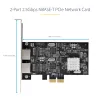 StarTech.com 2 prievadų 2,5 Gbps NBASE-T PCIe tinklo plokštė su Intel I225-V, dviejų prievadų kompiuterio tinklo plokštė, kelių gigabitų NIC, PCI Express serverio LAN plokštė, darbalaukio Ethernet sąsaja