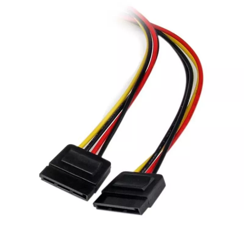 StarTech.com PYO2LP4SATA 12 in LP4 – 2x SATA maitinimo Y adapterio kabelis, Molex 4 kontaktų (kištukas) – 2x SATA 15 kontaktų (lizdas), 30 cm
