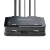 StarTech.com 2 prievadų hibridinis USB-C HDMI KVM jungiklis, 4K 60Hz, kompaktiškas KVM su integruotais 1,8 m USB-A/HDMI/garso ir 1,2 m USB-C laidais, maitinamas iš USB, nuotolinis mygtukas / klavišų kombinacijos perjungimas