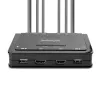 StarTech.com 2 prievadų dviejų monitorių HDMI KVM jungiklis, 4K 60Hz, kompaktiškas KVM su 1,5 m integruotais USB-A/HDMI/garso kabeliais, maitinamas iš USB, nuotolinis mygtukas / klavišų kombinacijos perjungimui