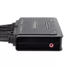 StarTech.com 2 prievadų dviejų monitorių HDMI KVM jungiklis, 4K 60Hz, kompaktiškas KVM su 1,5 m integruotais USB-A/HDMI/garso kabeliais, maitinamas iš USB, nuotolinis mygtukas / klavišų kombinacijos perjungimui