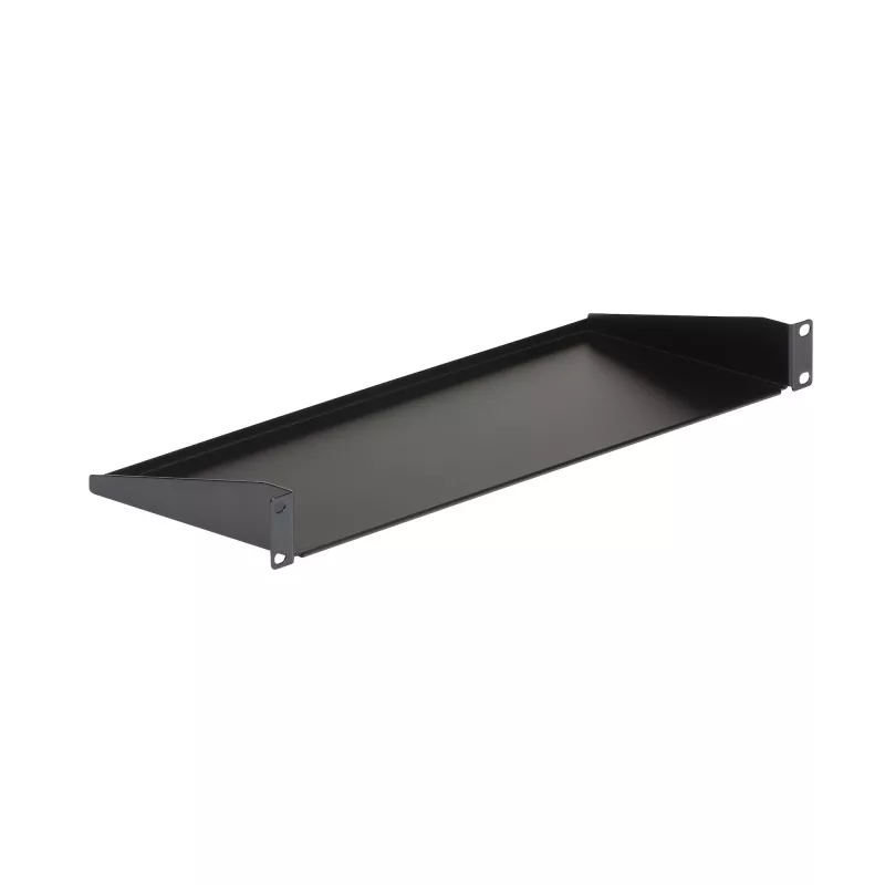 StarTech.com CABSHELF1U 1U lentyna serverių spintai, fiksuota gembinė lentynėlė 19 col. spintai, gylis 17,7 cm (7 col.), apkrova iki 15 kg (33 sv.), su narvelinėmis veržlėmis ir varžtais, juoda