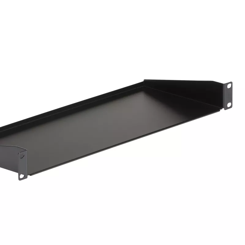 StarTech.com CABSHELF1U 1U lentyna serverių spintai, fiksuota gembinė lentynėlė 19 col. spintai, gylis 17,7 cm (7 col.), apkrova iki 15 kg (33 sv.), su narvelinėmis veržlėmis ir varžtais, juoda