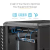 StarTech.com CABSHELF1U 1U lentyna serverių spintai, fiksuota gembinė lentynėlė 19 col. spintai, gylis 17,7 cm (7 col.), apkrova iki 15 kg (33 sv.), su narvelinėmis veržlėmis ir varžtais, juoda