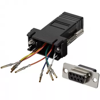 StarTech.com DB9 į RJ45 modulinis adapteris - F/F, DB-9, RJ-45, juodas
