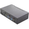 StarTech.com 2 prievadų HDMI KVM jungiklis - vienas monitorius 4K 60Hz Ultra HD HDR - stalinis HDMI 2.0 KVM jungiklis su 2 prievadų USB 3.0 šakotuvu (5Gbps) ir 4x USB 2.0 HID, garsu, karštųjų klavišų perjungimu - TAA