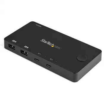 StarTech.com 2 prievadų USB-C KVM jungiklis – 4K 60Hz HDMI – kompaktiškas dviejų prievadų UHD USB Type C stalinis mini KVM jungiklis su USB-C kabeliais – maitinamas iš magistralės – MacBook iPad Pro ThinkPad IdeaPad EliteBook