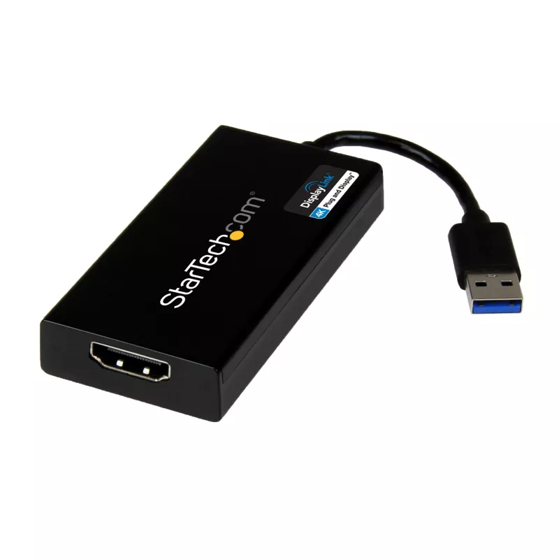 StarTech.com USB 3.0 į HDMI adapteris - 4K 30Hz Ultra HD - DisplayLink sertifikuotas - USB Type-A į HDMI monitoriaus adapteris - išorinė vaizdo plokštė - Mac ir Windows