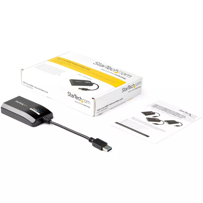 StarTech.com USB 3.0 į HDMI adapteris - DisplayLink sertifikuotas - 1080p (1920x1200) - USB Type-A į HDMI vaizdo adapteris monitoriui - išorinė vaizdo plokštė - Windows/Mac