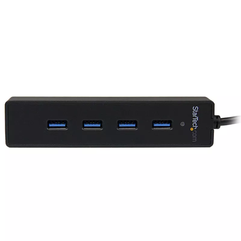 StarTech.com 4 prievadų nešiojamas SuperSpeed USB 3.0 šakotuvas su įmontuotu kabeliu