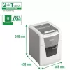 Popieriaus smulkintuvas LEITZ IQ Autofeed Small Office 100, skersinis pjovimas P-4, 8 lapų, 22 cm padavimas, 34 L krepšelis, pilkas