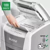 Popieriaus smulkintuvas LEITZ IQ Autofeed Small Office 100, skersinis pjovimas P-4, 8 lapų, 22 cm padavimas, 34 L krepšelis, pilkas