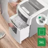 Popieriaus smulkintuvas LEITZ IQ Autofeed Small Office 100, skersinis pjovimas P-4, 8 lapų, 22 cm padavimas, 34 L krepšelis, pilkas