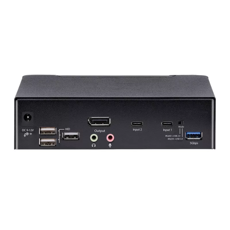 StarTech.com SV231DPUCA 2 prievadų USB-C DisplayPort KVM jungiklis, juodas