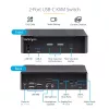 StarTech.com SV231DPUCA 2 prievadų USB-C DisplayPort KVM jungiklis, juodas