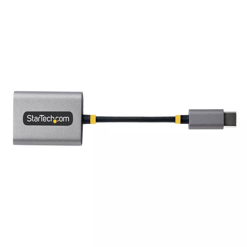 StarTech.com USB-C ausinių skirstytuvas, USB Type C dviejų ausinių adapteris su mikrofono įvestimi, USB C į 3,5 mm garso adapterį/ausinių lizdą, USB C į garso lizdą/Aux išvestį, 24 bitų DAC